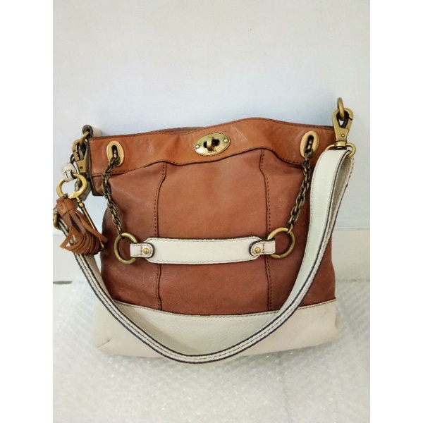 tas fossil mason fossil preloved crossbody hobo