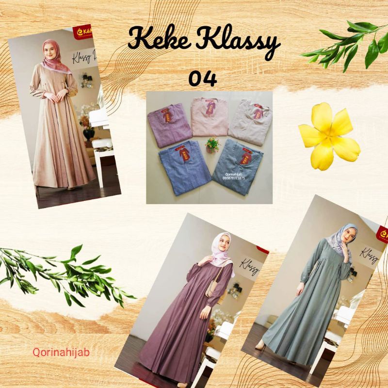 Gamis Keke terbaru / Keke klassy 04 / gamis basic / gamis polos / gamis dewasa