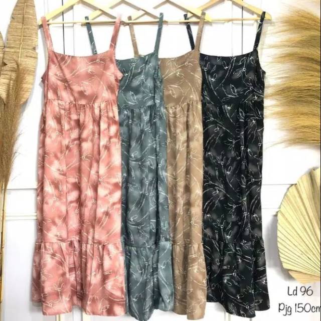 Overall Premium motif bunga outfit hijab ootd style baju kekinian baju wanita tunik trend