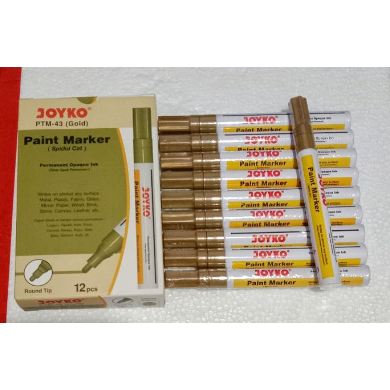 

joyko PTM-43 GOLD paint marker spidol cat permanen