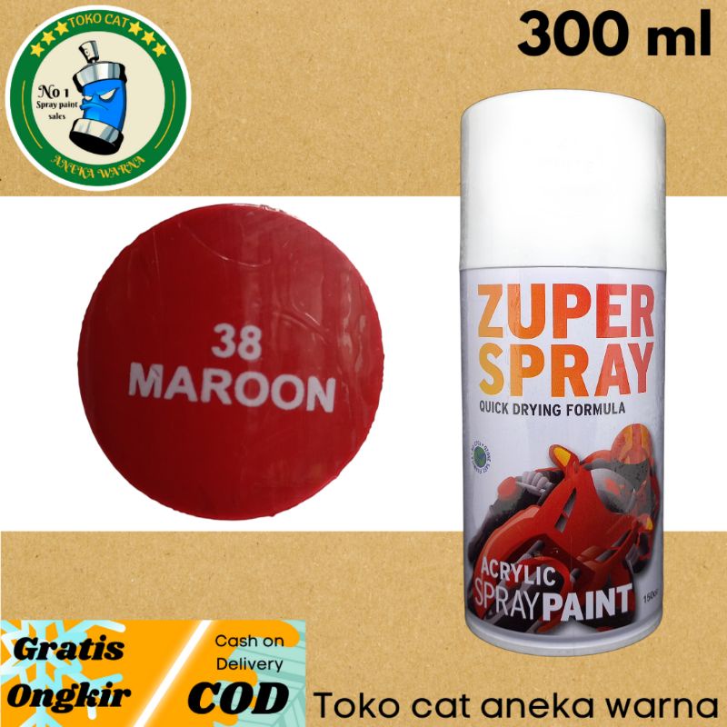 cat semprot 300cc maroon merah marun zuper spray produk dari rj london spray paint pilok pilox