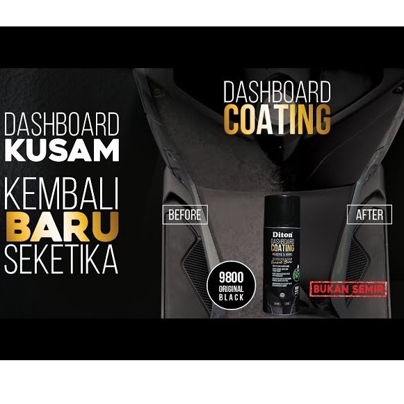 Pilok Pilox Cat Semprot DITON Premium Dashboard Coating Original Black 9800  (Varian 300cc dan 400cc)