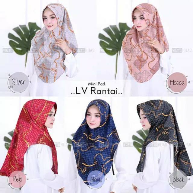 Hijab/ jilbab Minipad LV Rantai