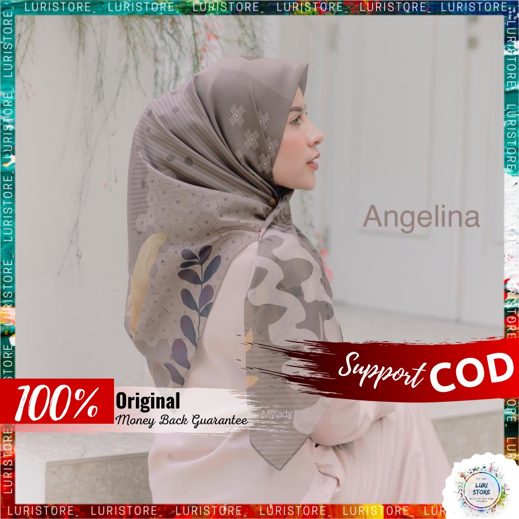 MYLADY HIJAB ORIGINAL ANGELINA Hijab Jilbab Jelbab Kerudung My Lady Ori Motif Terbaru