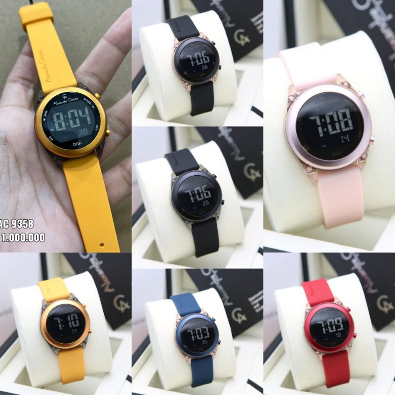 JAM TANGAN WANITA ALEXANDRE CHRISTIE DIGI AC9358 | AC 9358 DIGITAL ORIGINAL