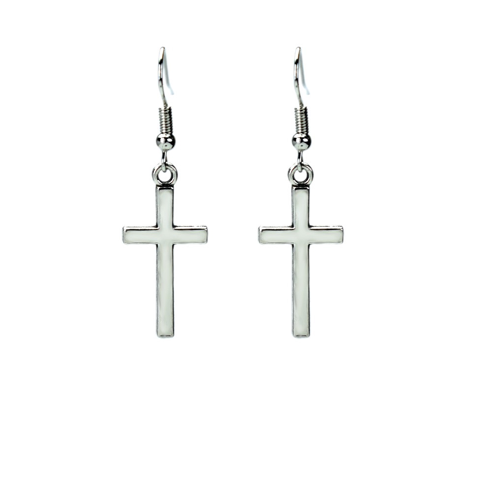 Anting Menjuntai Warna Silver Bahan Metal Untuk Wanita