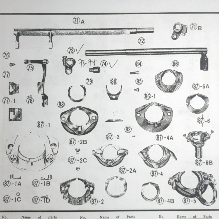 P/N 75 Ayakan Gigi Mesin Jahit Hitam Butterfly