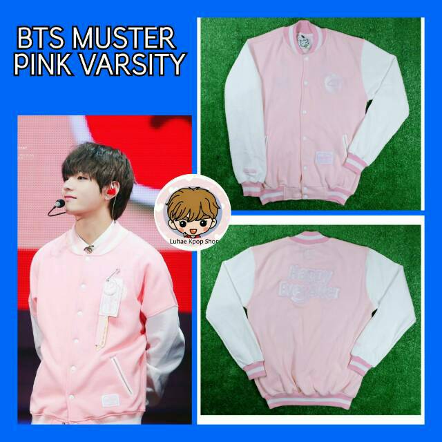 BTS PINK MUSTER VARSITY