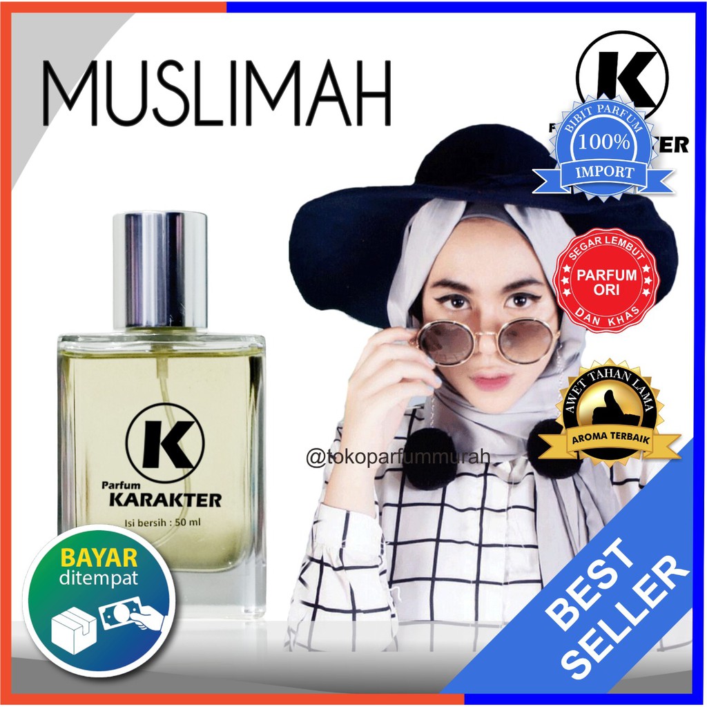 Parfum Cewek Muslimah  Bibit Parfum Import Wangi &amp; Tahan Lama  Kemasan 50ml | Bisa Cod