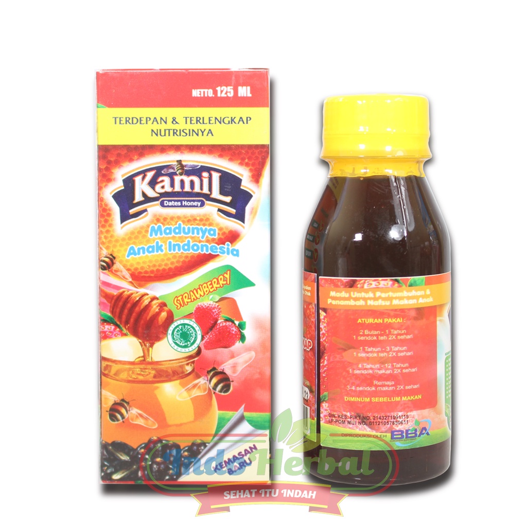 Madu Anak Kamil Rasa Strawberry Isi 125ml - Dates Honey Nutrisinya Terlengkap