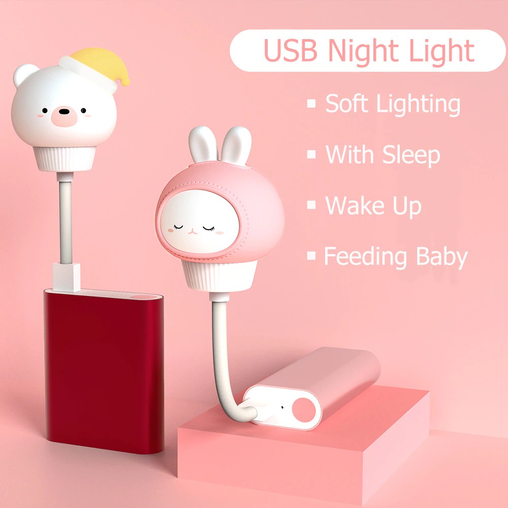 Lampu Tidur Anak Lampu LED USB Lamp Dekorasi Desain Lucu / Elegan / Unik Lampu Meja / Tempel Model Bintang Beruang Rusa dengan Remote Control / Motion Sensor Cute Design Premium