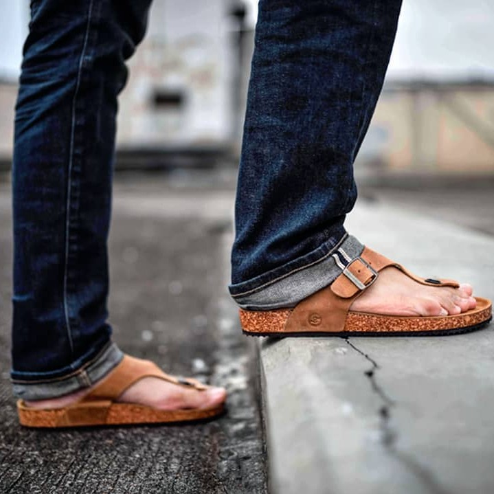 COZY Tan |ManNeedMe x Zapato| KULIT ASLI ORIGINAL Sandal Jepit Pria Casual