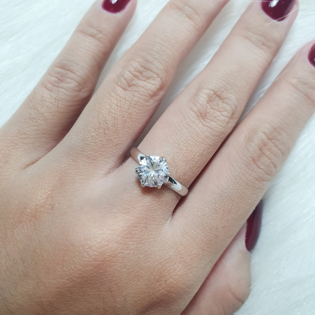 Cincin Perak 925 Wanita Mata satu