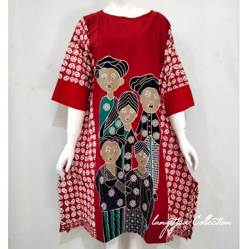 PONCOWATI TUNIK WINGS BATIK SOLO ASLI