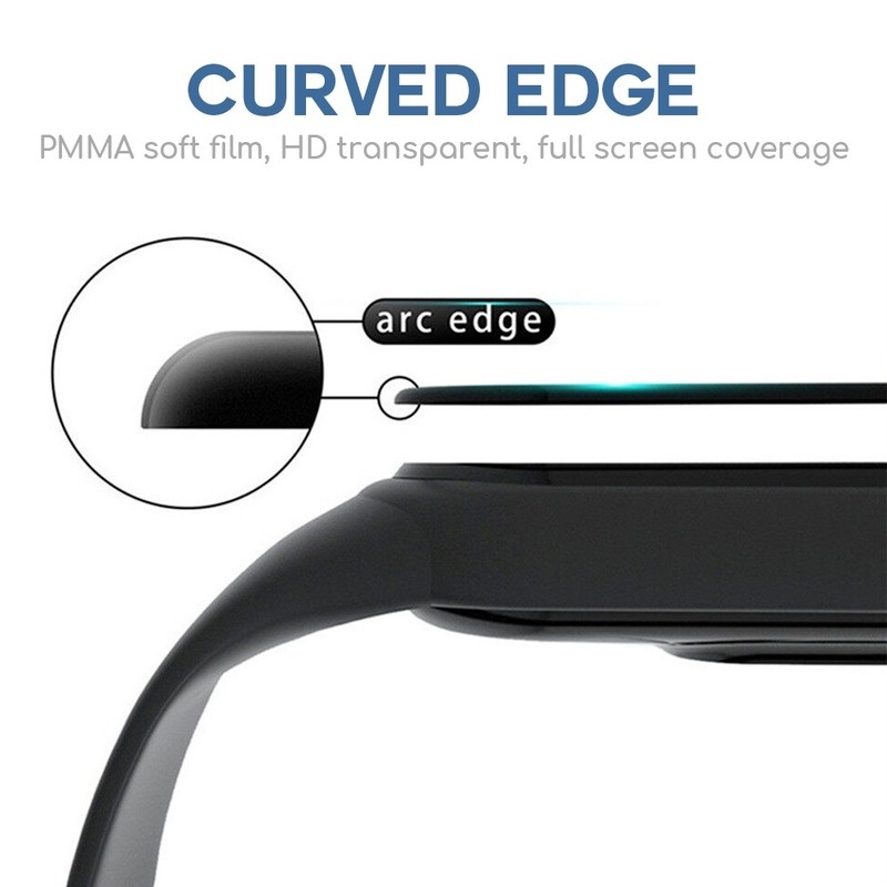 Pelindung Layar Tempered Glass 3D Curved Edge Ultra Tipis Anti Jatuh Untuk Huawei Band 7