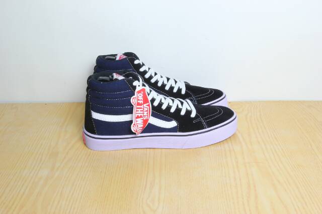 [COD] PREMIUM QUALITY! Sepatu Vans Sk8 Hi - Hitam / Hitam kombinasi navy / Full Hitam / Full Putih