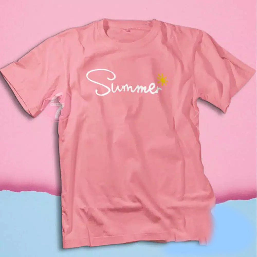 Kaos Distro Premium / Tshirt Tumblr Tee / Baju Wanita & Pria Gaya Korea Tulisan Summer