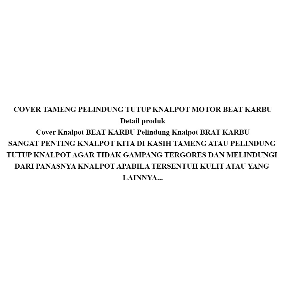 COVER TAMENG PELINDUNG TUTUP KNALPOT MOTOR BEAT KARBU SCOOPY KARBU tutup knalpot beat karbu cover knalpot beat karbu