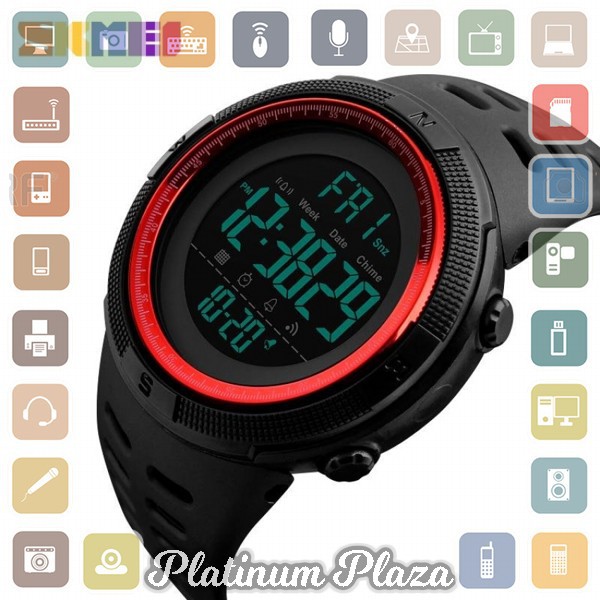 SKMEI Jam Tangan Digital Pria - DG1251 - Black`8K3UVU-