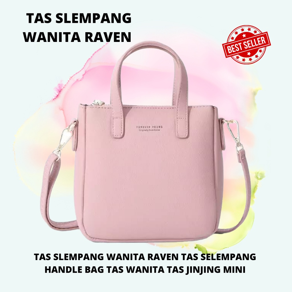 BISA COD!! TAS SLEMPANG WANITA RAVEN TAS SELEMPANG HANDLE BAG TAS WANITA TAS JINJING MINI