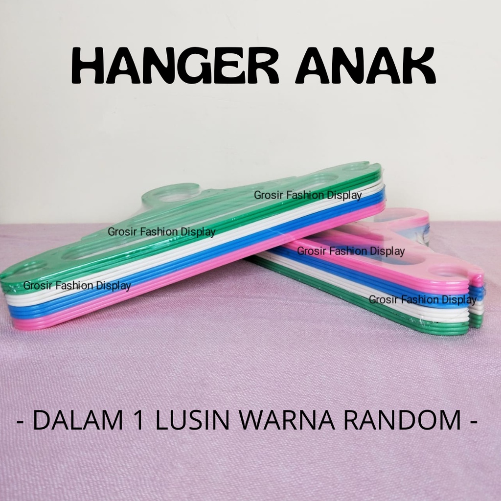 Hanger Plastik Anak Gantungan Baju Plastik Anak Gantungan Baju Hostess Warna Warni Hanger Anak - LS