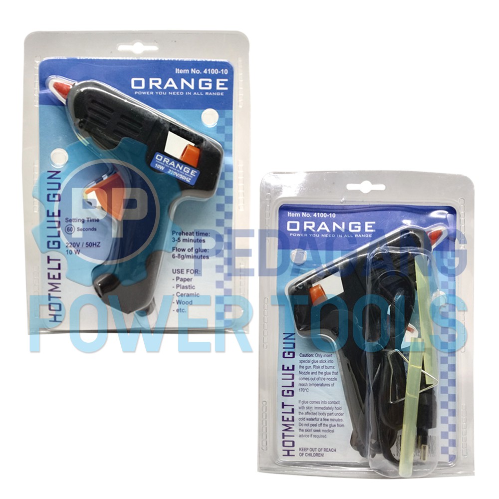 ORANGE ALAT LEM TEMBAK BAKAR 10 WATT GLUE GUN