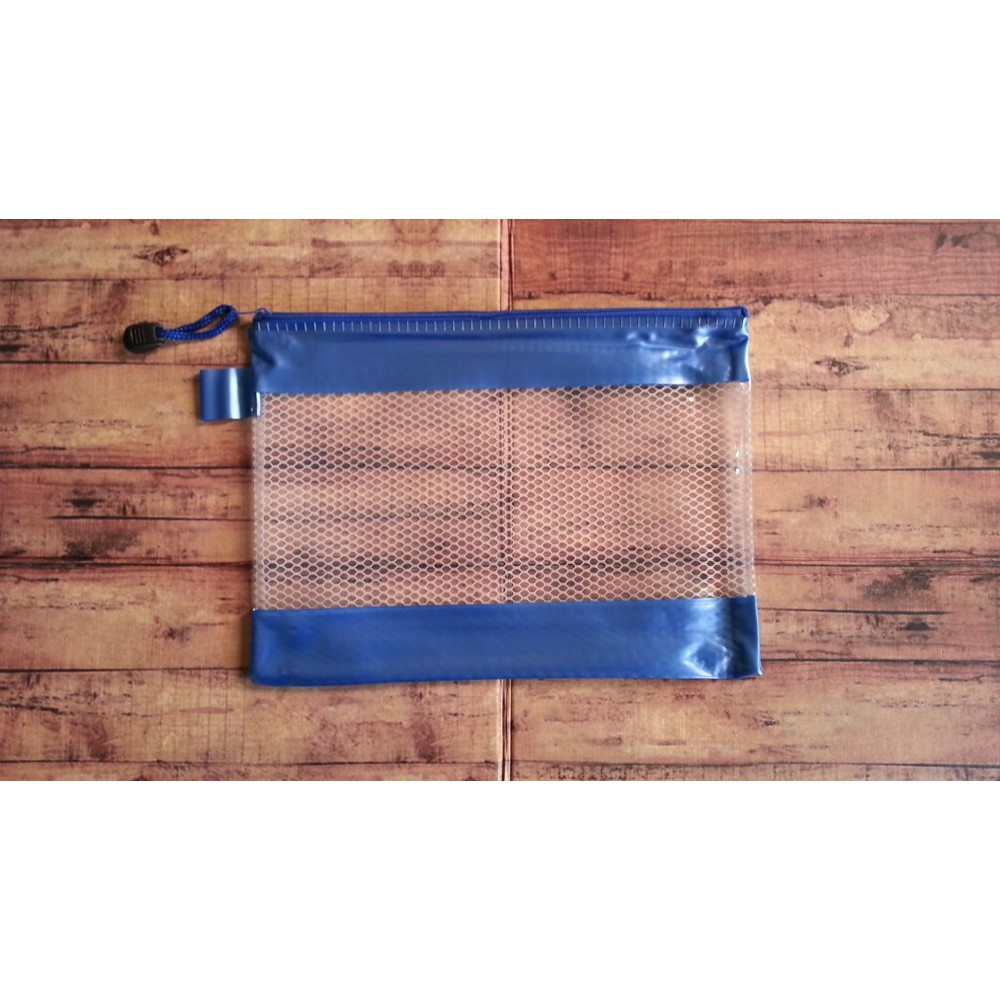 Zipper Bag Tebal + Jaring A5 Debozz - Map Kantung - Map Plastik Resleting