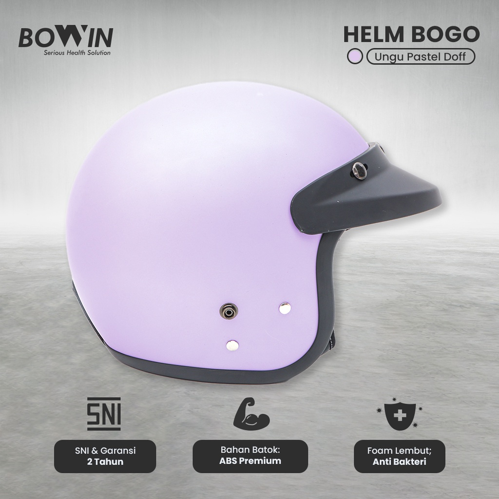 Bowin Helm Bogo Pastel Edition (Helm Standard SNI / Helm Half Face)