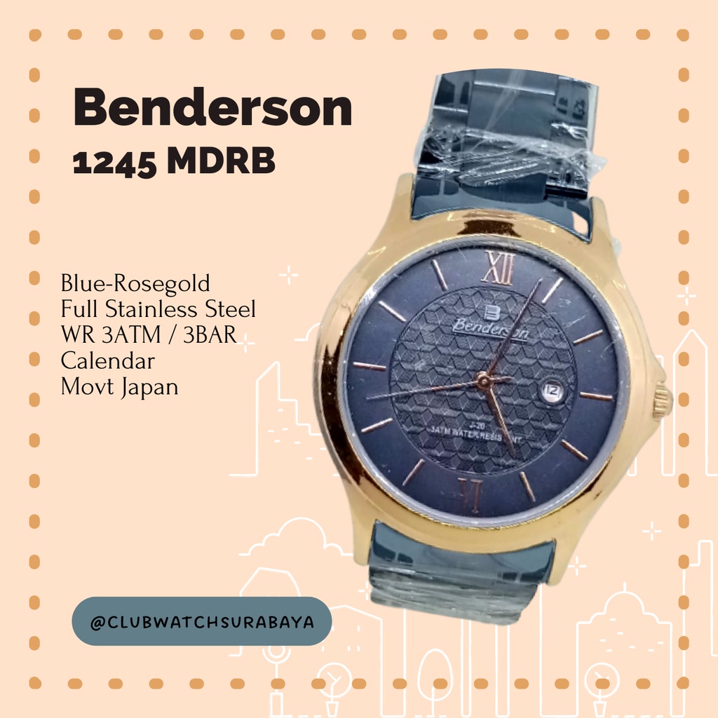 Jam Tangan Pria Benderson / Benderson Jam Tangan Pria Analog Type AL 1245 MDRB