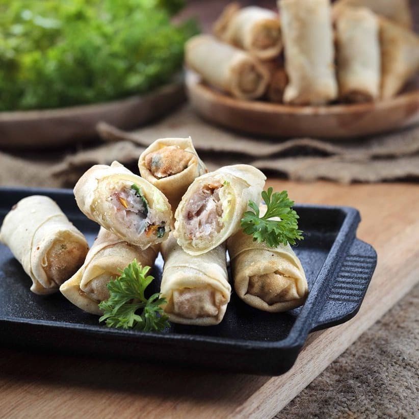 

LUMPIA IKAN SEAFOOD PINA 250gr SPRINGROLL PANGSIT frozen food olahan ikan kulit camilan nugget naget