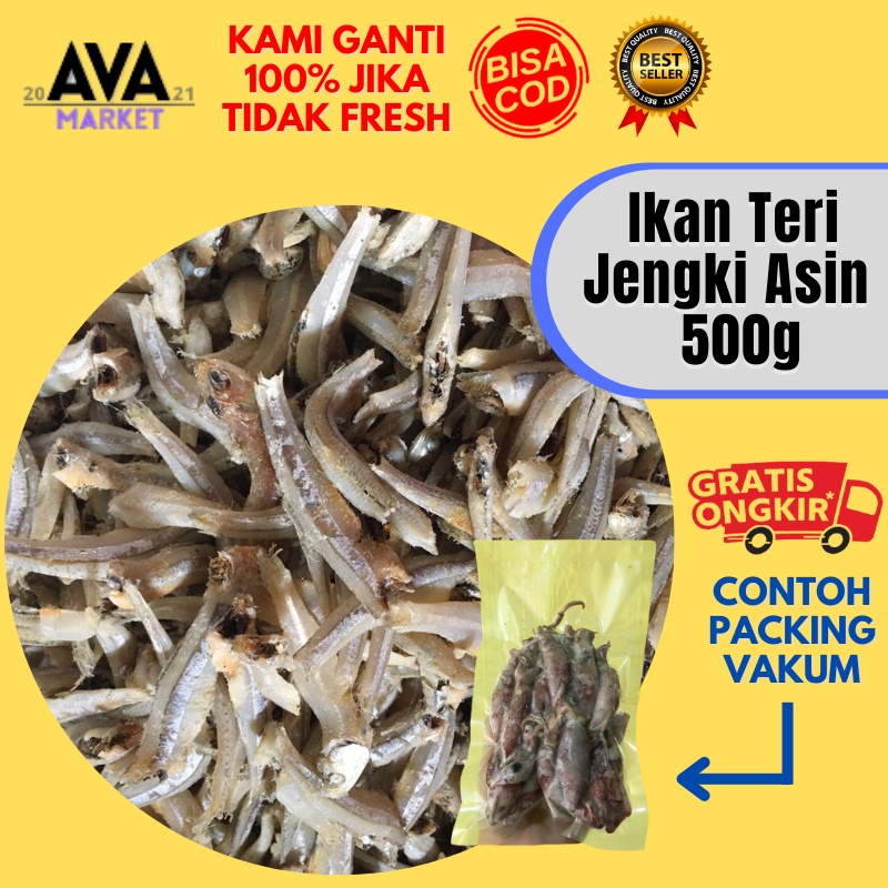 

Ikan Teri Jengki Kacang Asin Bulet Tanpa Kepala 500 Gram 1kg