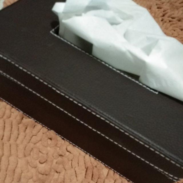 Kotak Box Tisu Vinyl 24x13x9 Cm - Coklat