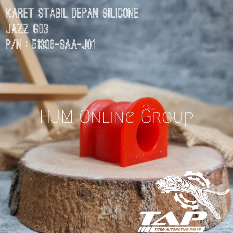 KARET STABILIZER DEPAN - KARET STABIL ROTI JAZZ GD3 SILICONE MERAH