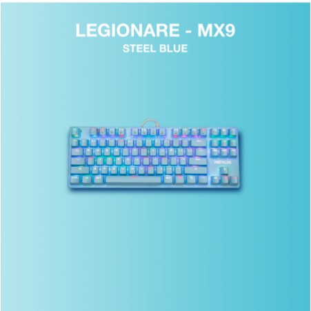 Keyboard Gaming Rexus mechanical wired usb 2.0 TKL 87 key rgb color Legionare MX9 MX-9 free 4 switch