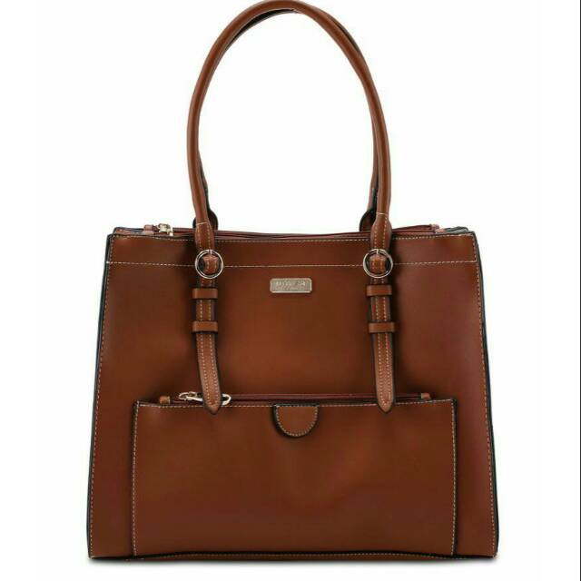 Tas Cewek Unisa Faux Leather Large Work Tote Bag