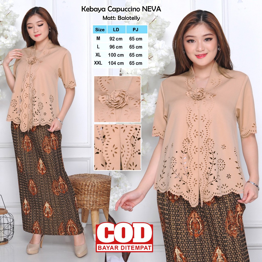 Atasan Kebaya Encim Modern Terbaru / Kebaya Wisuda Elegan / Kebaya Moderen Neva / Kebaya Tunangan Mewah-3