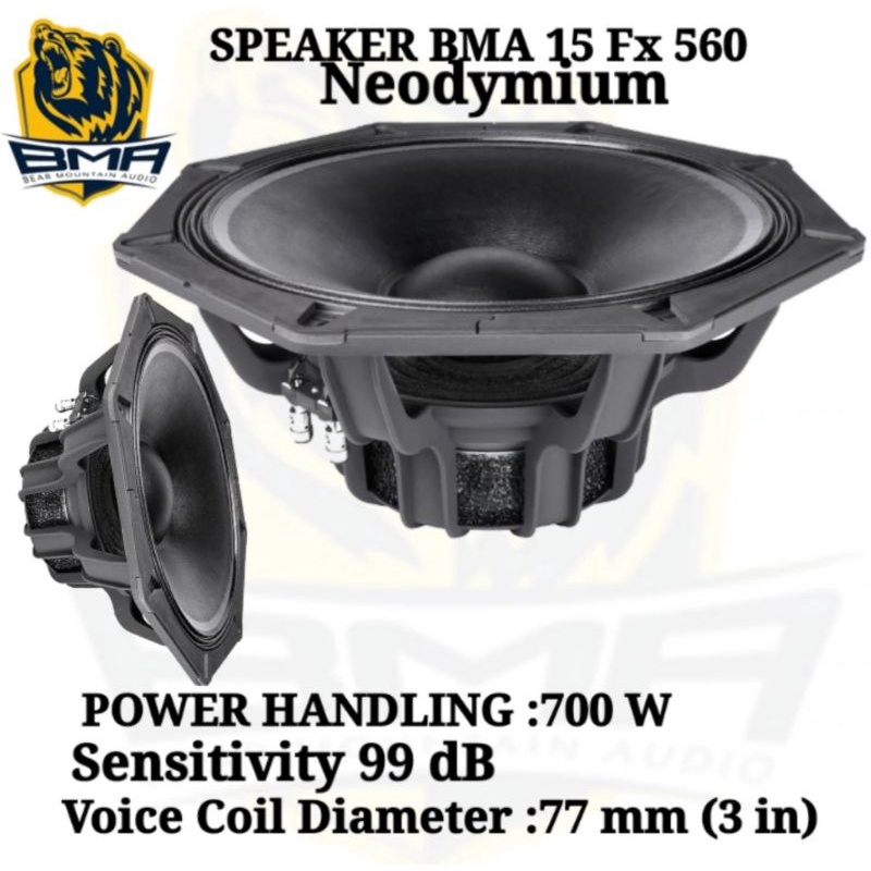 SPEAKER BMA 15 INCH SPIKER BMA FX 560 NEO ORIGINAL