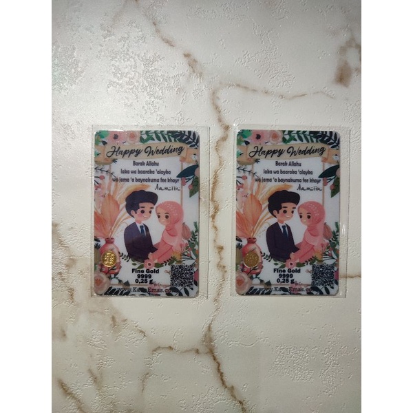 Logam Mulia Kado Emas Wedding Series 0.25gr