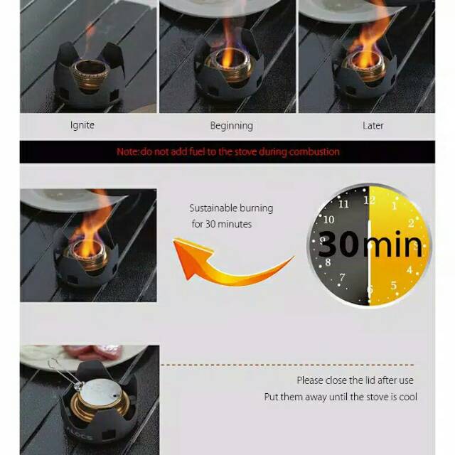 Kompor Alocs CS-B02 spirtus spiritus alkohol portable mini stove ultralight trangia consina gas