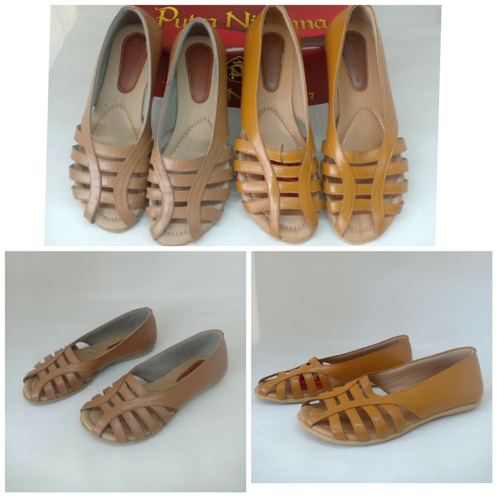 sandal kulit wanita wedges wanita sepatu kulit wanita