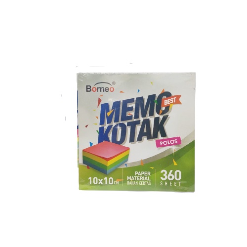 Memo Kotak Borneo Polos 10x10cm 360 Sheets