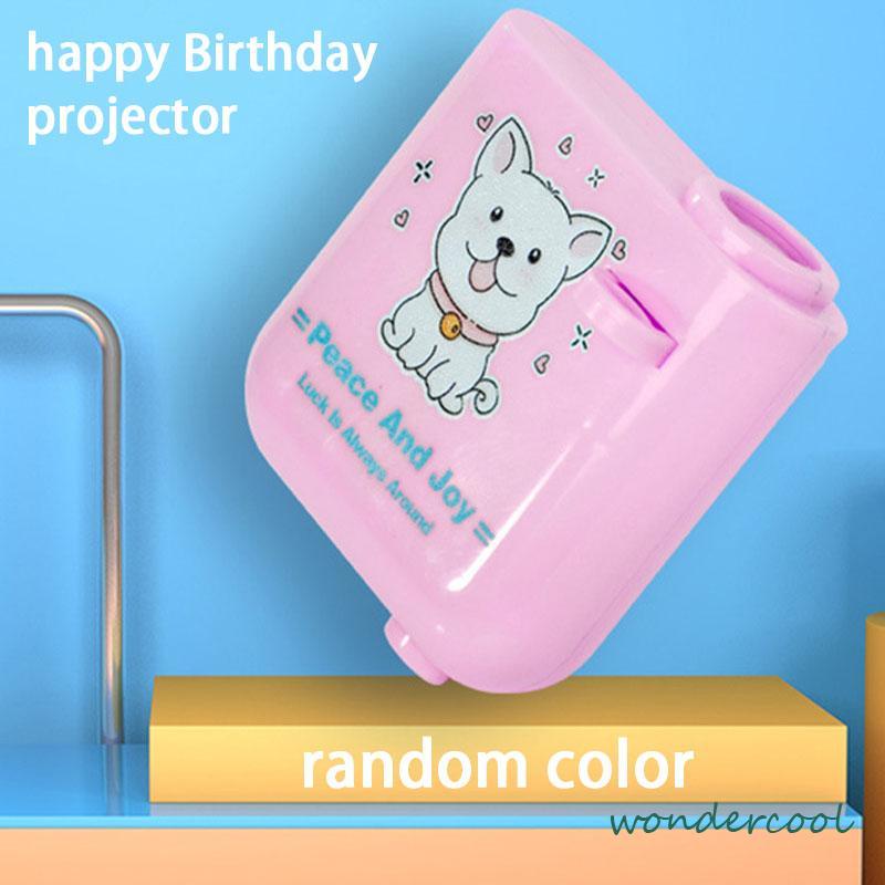 Selamat Ulang Tahun Proyektor Lampu Pesta Ide Hadiah Ulang Tahun Lucu HBD Photo Prop Dekorasi-Won