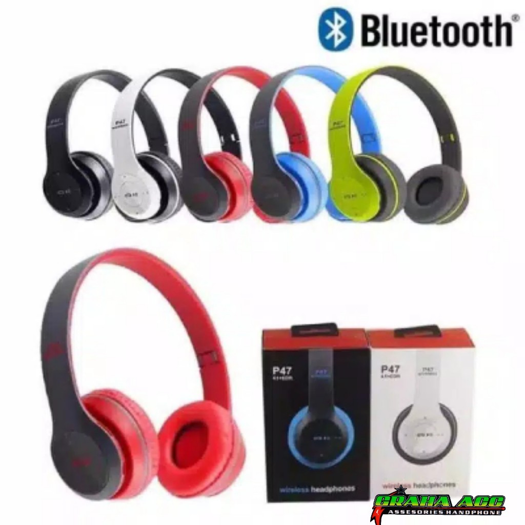 HEADPHONE/HEADSET BLUETHOOT model.P47 HANDSFREE SUPER BAZZ