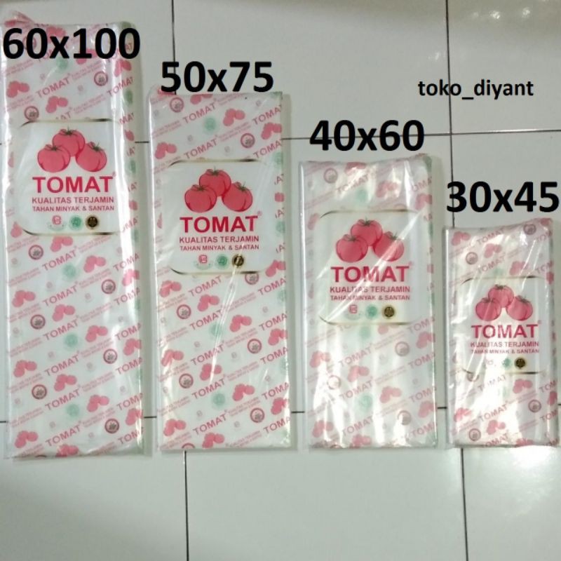Plastik PE Tomat 30x45 - 40x60 - 50x75 - 60x100 plastik Es 03 micron