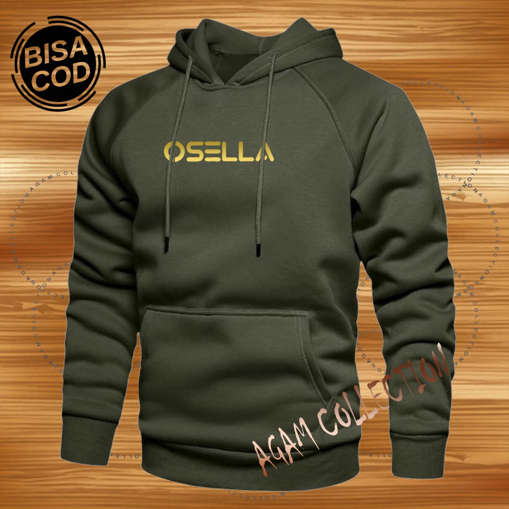 Agam collection Sweater Hoodie Distro Osela Premium Text Gold Pria Wanita