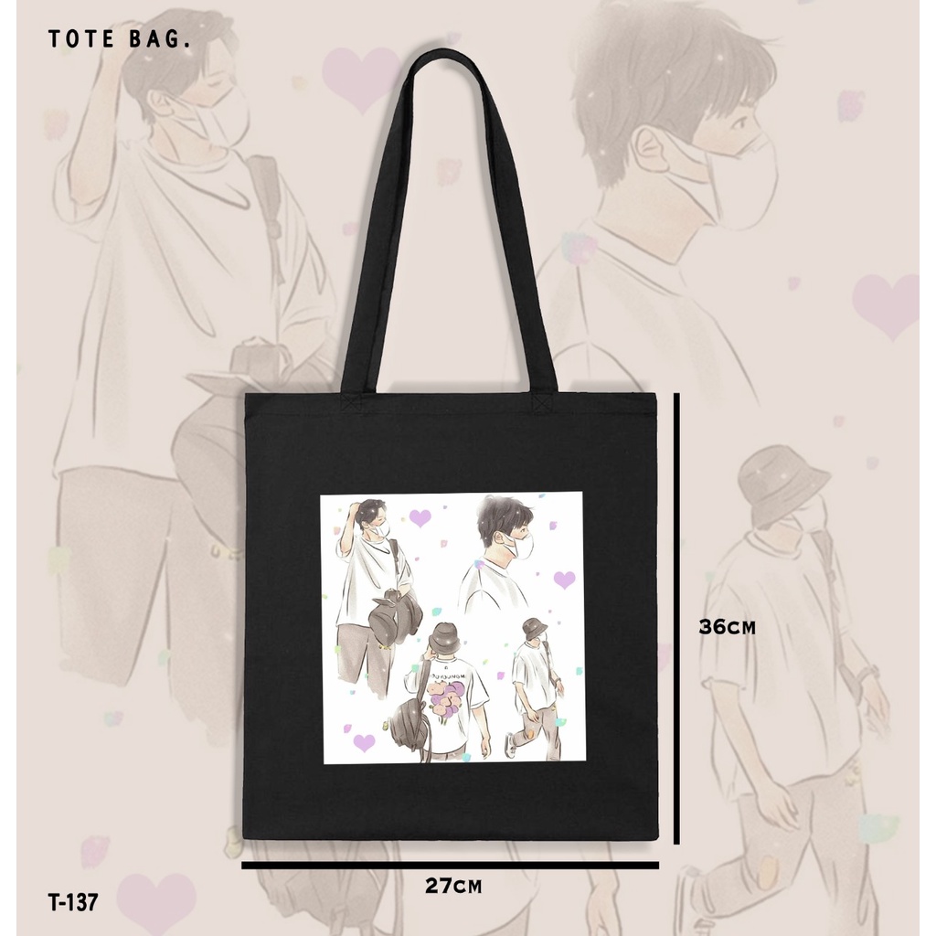 TAS WANITA / TOTE BAG KULIAH / REAL PICTURE / KIM SEON HO / TAS IMPORT