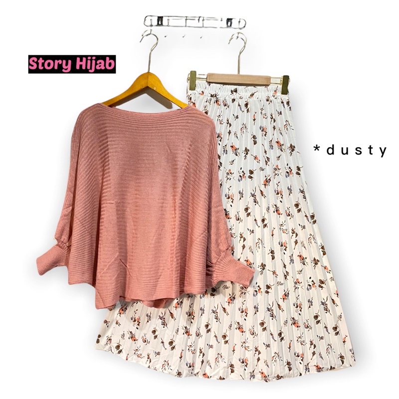 KENNY SET ( ATASAN + ROK ) by EMIRATE // BEST SELLER // BISA COD-Dusty