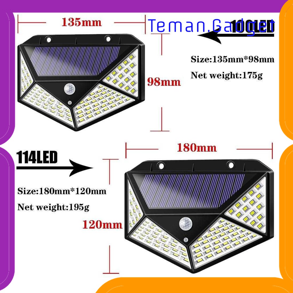 TG-DG022 TAFFLED LAMPU TAMAN SOLAR PANEL SENSOR GERAK 100 LED - HW1015