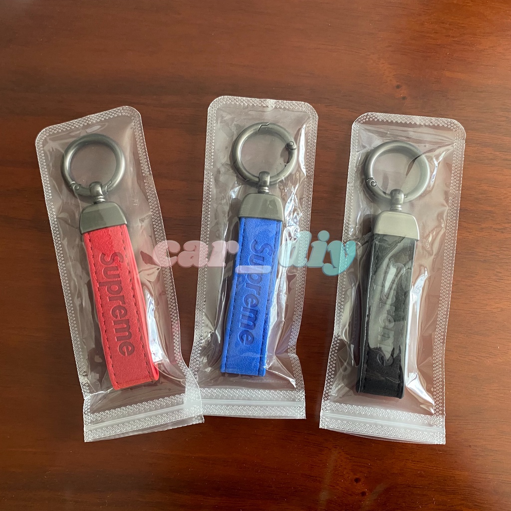 2022 Tali Lanyard Gantungan Kunci Mobil Bahan Kulit Asli Dengan Gesper Metal Bentuk Kotak