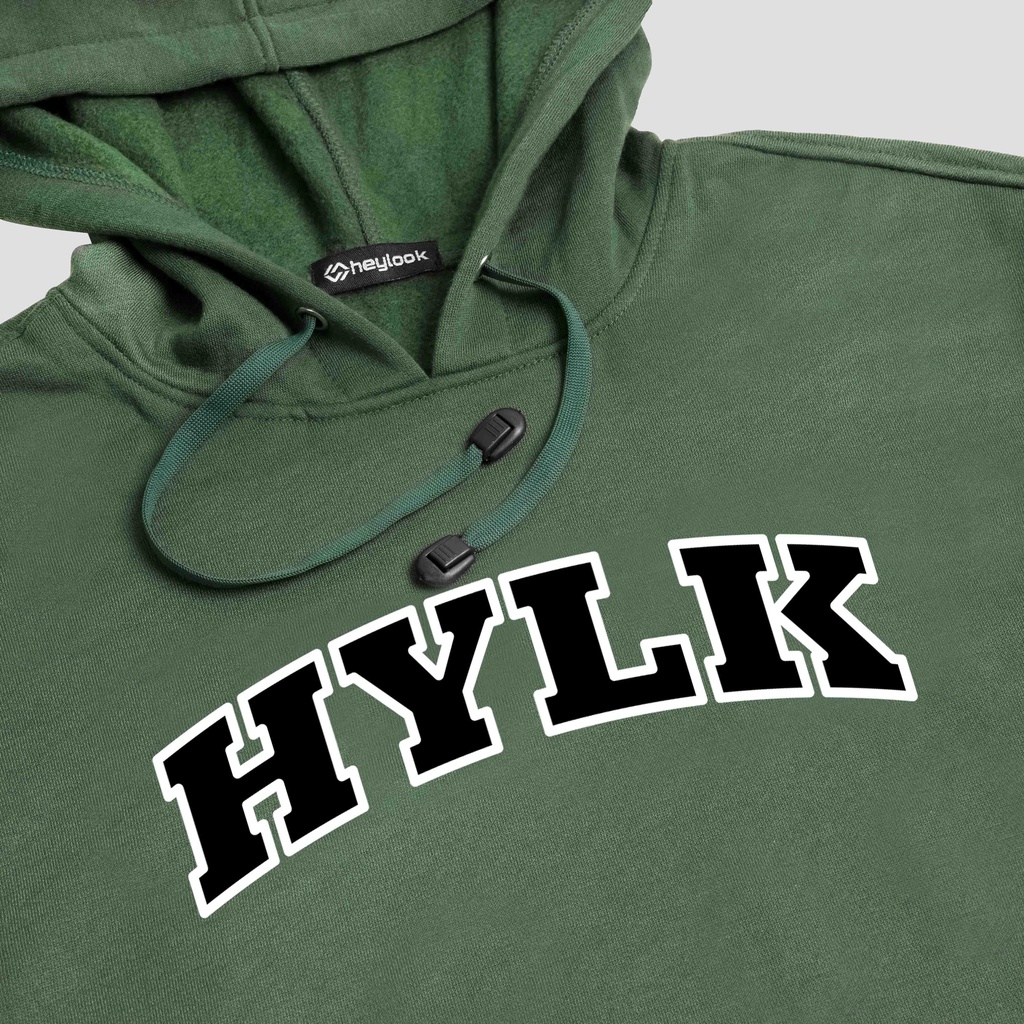 (BISA COD) HEYLOOK Outerwear Unisex Heylook Terbaru Hoodie Jumper Hylk Green